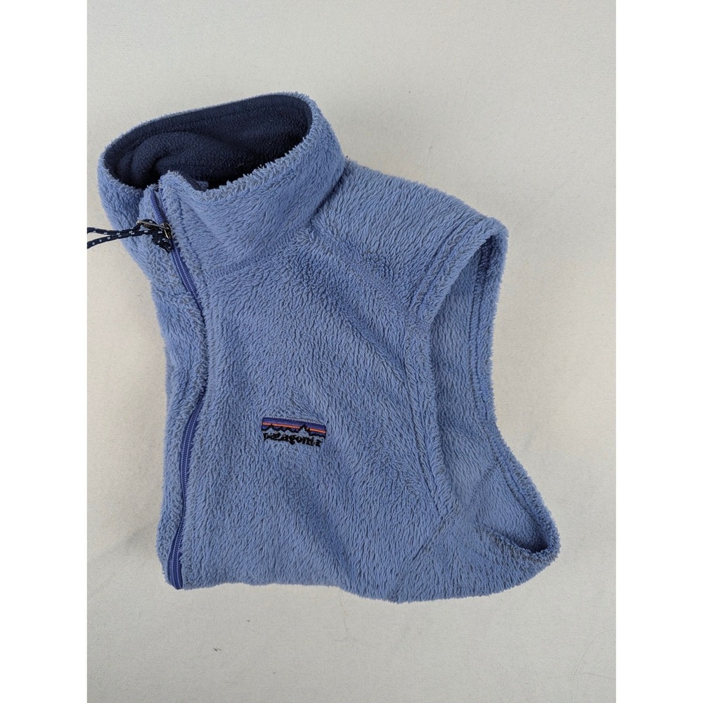 Patagonia Los Gatos Fleece Vest Womens Large Blue Full Zip High Pile Periwinkle - Picture 7 of 12